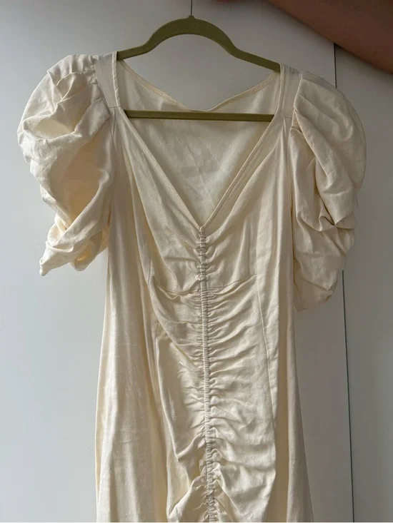 Cult Gaia Ruched Puff Sleeve Midi Dress - Picture 3 of 4